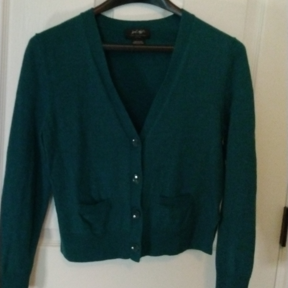 Lord & Taylor teal petite wool sweater